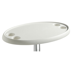 Verbundmaterial-Tisch, oval weiß 762x457 mm